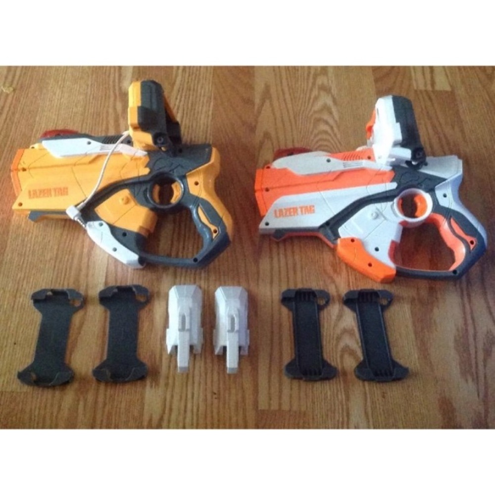 Hasbro NERF 2012 Lazer Tag Gun With iPhone/iPad Touch Slat Blaster-Set Of (2)